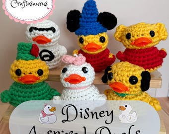 Disney Pin Inspired Crochet Duck Plush | Handmade Plushie | Character-Inspired Amigurumi (Made to Order)