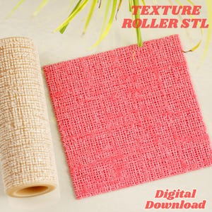 Linen Fabric Texture Roller STL for Polymer Clay