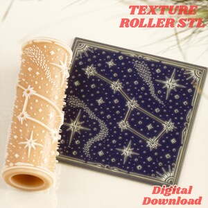 Rullo per texture costellazioni celesti STL