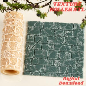 Seamless Stone Wall Texture Roller STL for Polymer Clay
