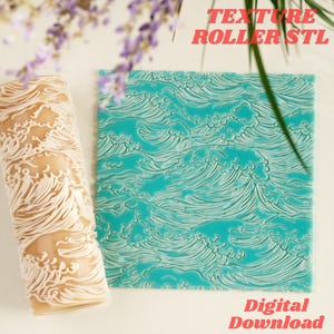 Ocean Waves Seamless Texture Roller STL