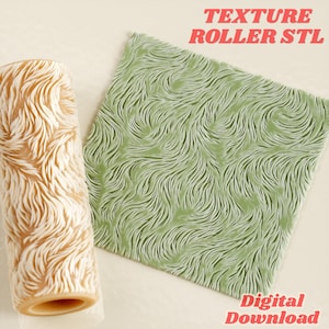 Long Fur Texture Roller STL