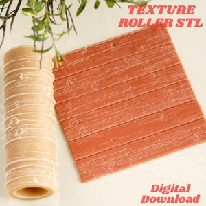 Wood Plank Texture Roller STL for Polymer Clay