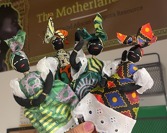 Zene The Flexible African Cloth Doll W/ Stand | Made in Senegal