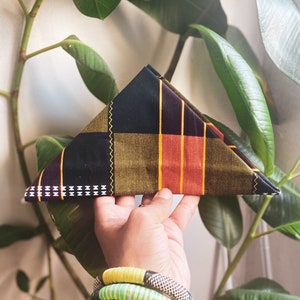 Box Kente Authentic African Print 100% Cotton Fabric Bandana | Headband | Headwrap