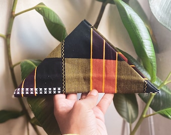 Box Kente Authentic African Print 100% Cotton Fabric Bandana | Headband | Headwrap