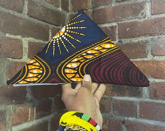 Hourglass Authentic African Print 100% Cotton Fabric Bandana | Headband | Headwrap