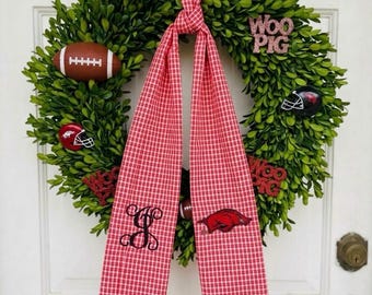 Arkansas Razorback Wreath Sash