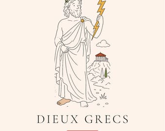 Dieux grecs à colorier – Mythologisches griechisches Malbuch für Kinder (4–7 Jahre)