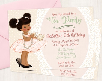 Girl Birthday Invitation Crunchy Sushi Day