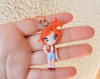 Misty Necklace, Pokémon Fanart, Polymer Clay Pendant, Necklace, polymer clay, clay pendant, Kawaii, doll, charm