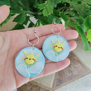 Sunny Earrings, Cute Summer Earrings, Polymer Clay Earrings, Clay Earrings, Sun Jewelry, Cloud Earrings, Weather Earrings