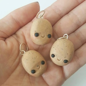 Potatoe Charm, Potato Polymer Clay Pendant, Food, Miniature Food Charm, DS Charm, polymer clay, clay pendant, Kawaii, Chibi, Clay Charm