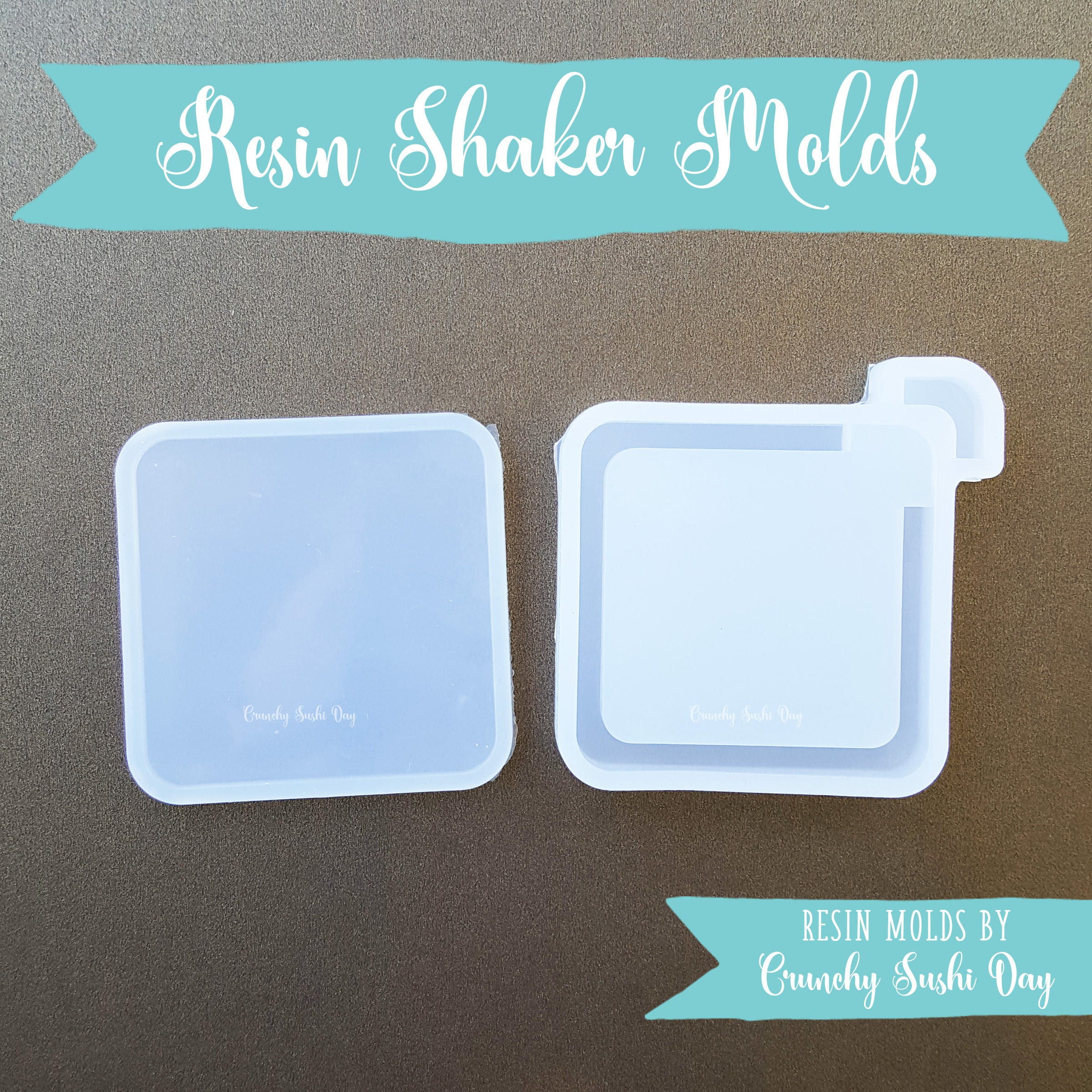Square Resin Shaker Mold Resin Shaker Mold Silicone Mold Etsy
