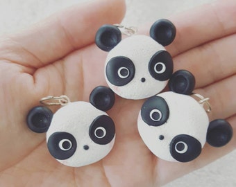 Cute Kawaii Panda Polymer Clay Charm, Panda Polymer Clay Pendant, Panda, Panda Charm, polymer clay, clay pendant, Kawaii, Chibi, Clay Charm