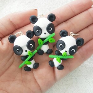 Cute Kawaii Panda Polymer Clay Charm, Panda Polymer Clay Pendant, Panda, Panda Charm, polymer clay, clay pendant, Kawaii, Chibi, Clay Charm