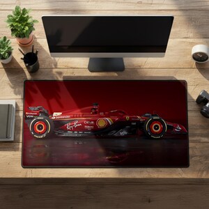 Red F1 Mouse Pad Formula 1 Gaming Mouse Pad Racing Desk Mat XXL Desk Mat Ferrari Racing Gamer Gift Motorsport Desk Decor