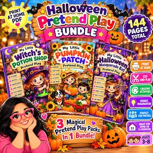 Halloween-lekpaket | Trolldrycksbutik, Pumpafält och Maskeradbal