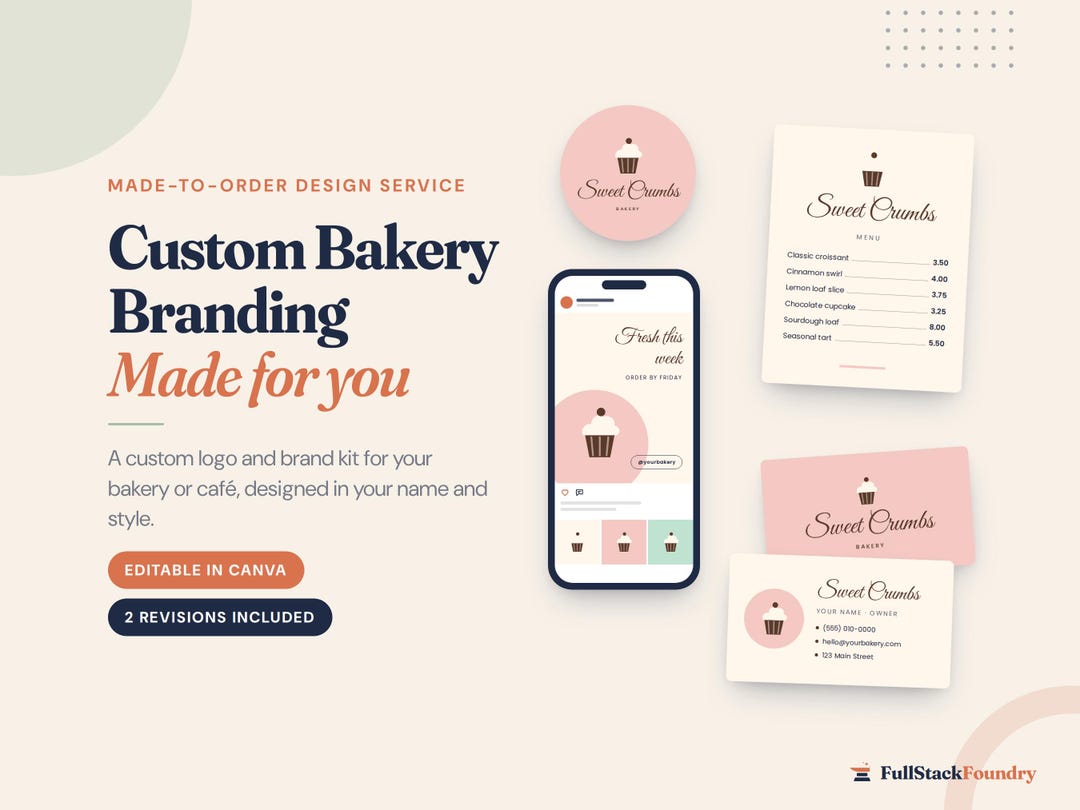 Custom R Design Custom Bakery Logo Design for Home Bakers and Cake Shops, Made to Order ...
