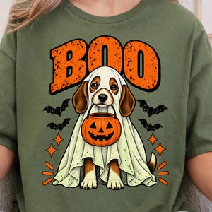 Beagle Halloween Shirt, Ghost Dog Tee, Spooky Beagle SweetShirt, Beagle Mom Gift, Halloween Dog Shirt, Beagle Lover Gift