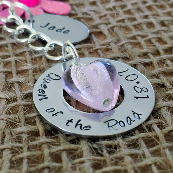 Girl/'s Personalised Keyring Driving Test Pass Queen of the Road