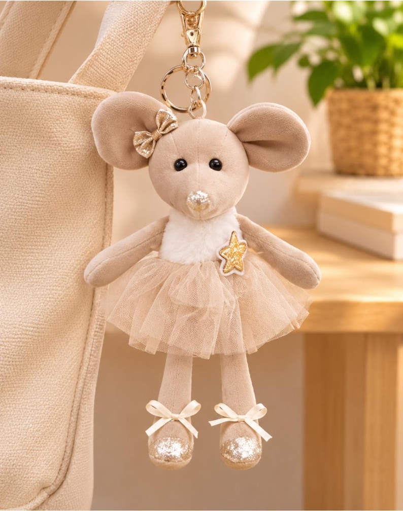 Ballerina Mouse Plush Toy, Stuffed Mouse Doll, Ballet Dancer Gift, 15cm ...