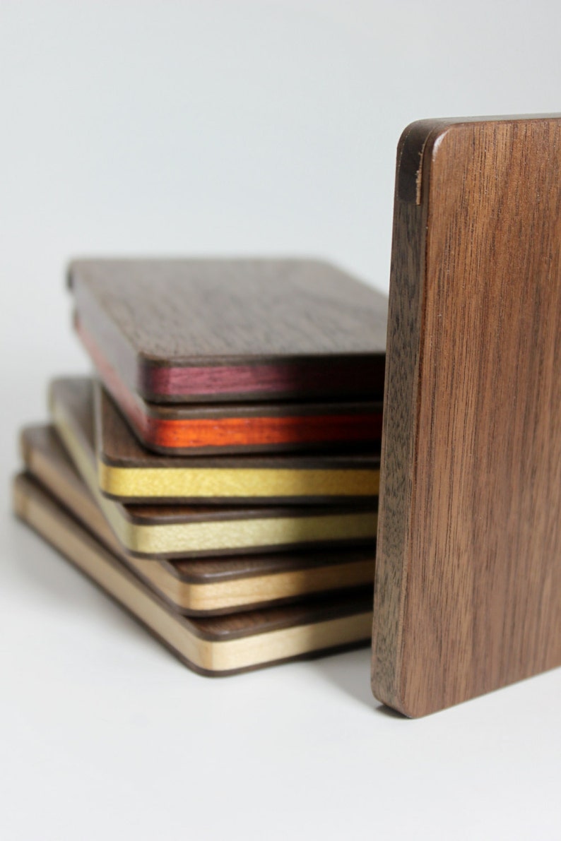 Wood Business Card Holder Walnut image 4