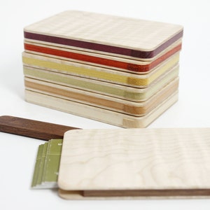 Wood Business Card Case Curly Maple image 3