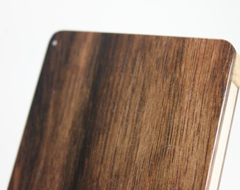 Wood Business Card Holder (Striped Ebony)