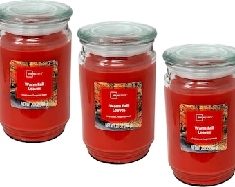 Mainstays 20oz Scented Candles 3-Pack (Warm Fall Leaves)