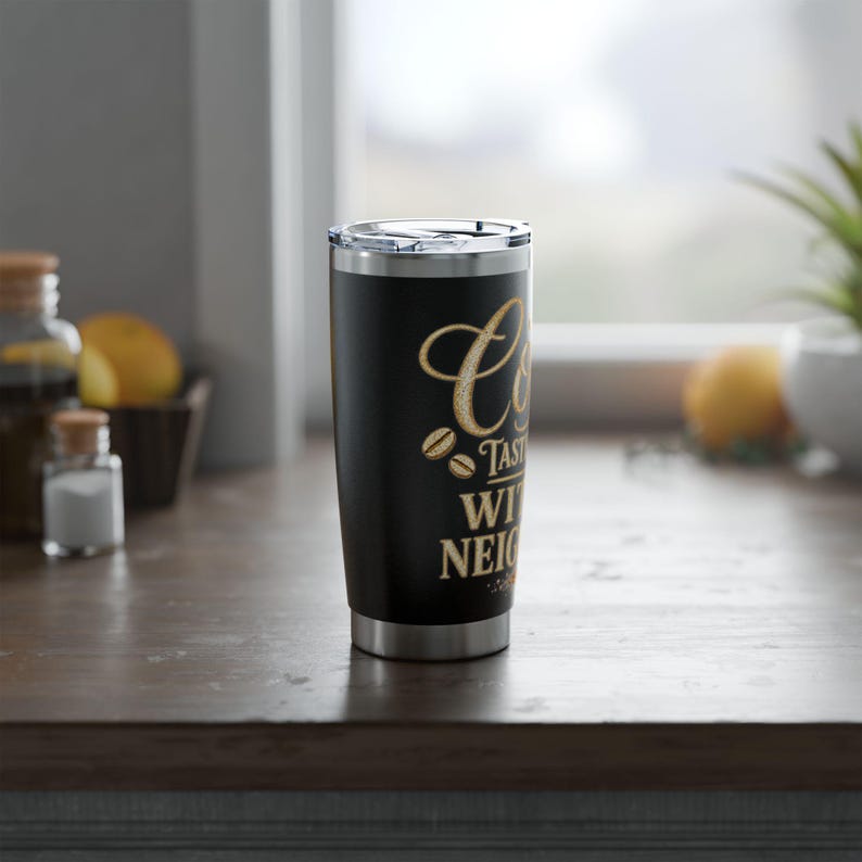 Coffee Tastes Better With No Neighbors 20oz Insulated Tumbler - Off Grid RV Travel Cup - Boondocking Gift image 17