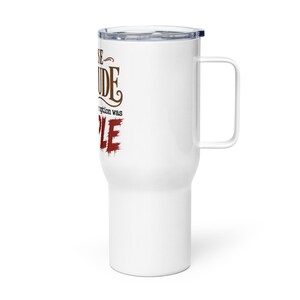 Travel mug with a handle