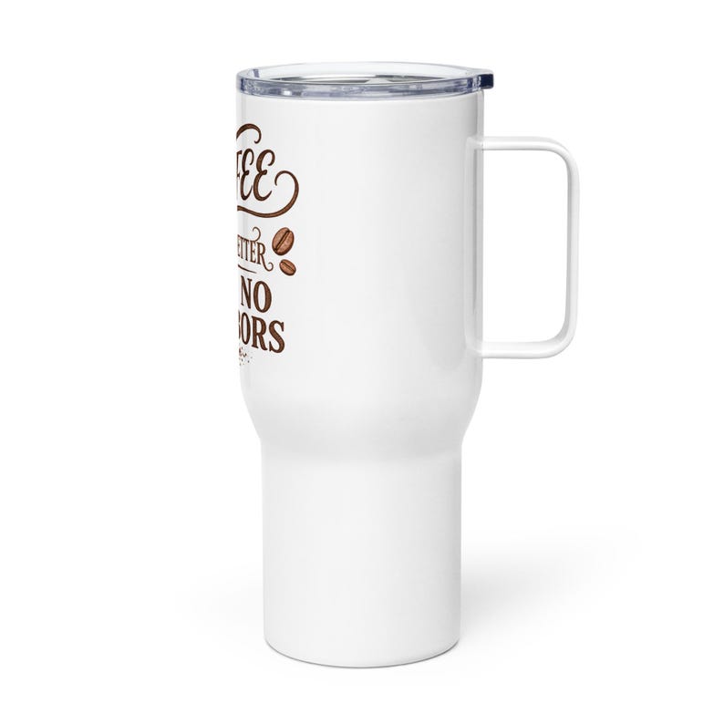 Travel mug with a handle