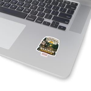Minimal Society Maximum Bandwidth Sticker - RV Life Laptop Decal - Off Grid Digital Nomad Gift image 8