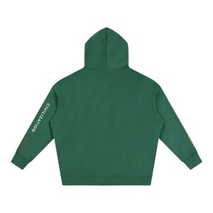 Uncivilized Intentions Two-Sleeve Oversized Hoodie, Civilization One-Star Rating, Off-Grid Streetwear, Unisex Pullover image 6