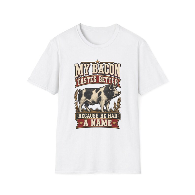 Mein Speck schmeckt besser – T-Shirt mit Schweinemotiv – Geschenkidee für alle, die Wert auf regionale Produkte legen Bild 1