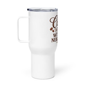 Travel mug with a handle