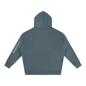 Uncivilized Intentions Two-Sleeve Oversized Hoodie, Civilization One-Star Rating, Off-Grid Streetwear, Unisex Pullover image 8
