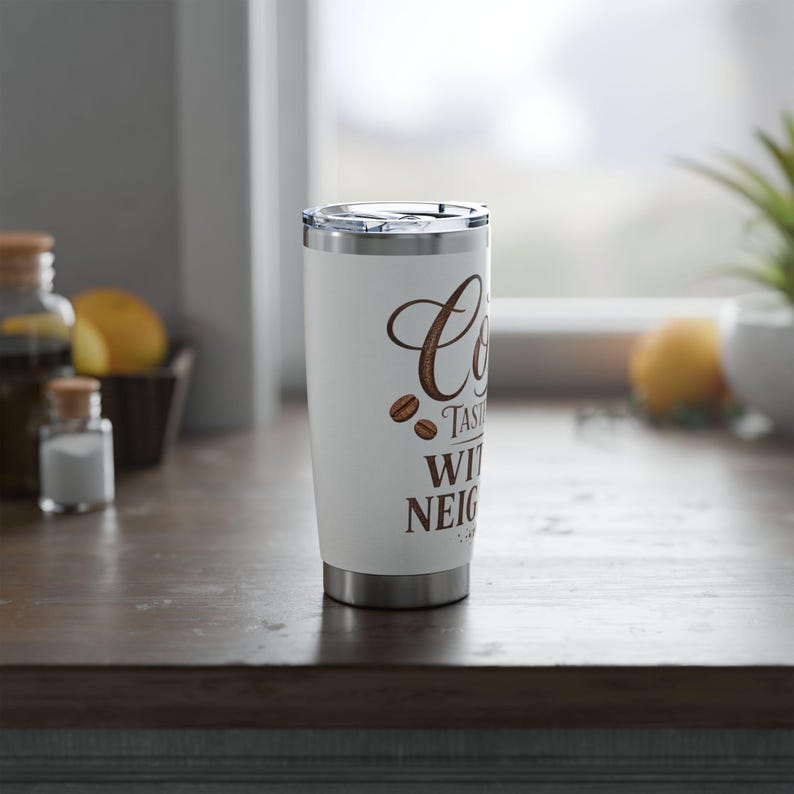 Coffee Tastes Better With No Neighbors 20oz Insulated Tumbler - Off Grid RV Travel Cup - Boondocking Gift image 11