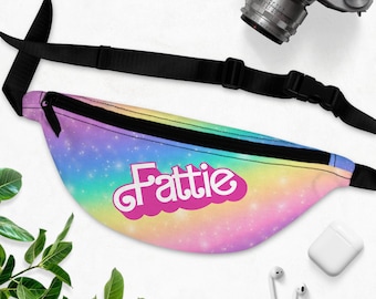 Sac banane Fattie - Style de poupée rétro des années 90 - Petite enfance nostalgique du millénaire grande taille - Sac BBW arc-en-ciel