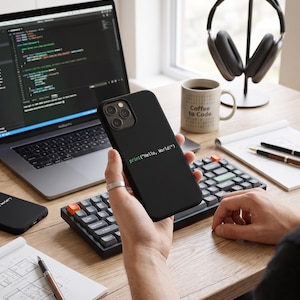 Custom Programmer Phone Case, Personalized Developer Gift, Custom Code iPhone Cover, Software Engineer Gift, Tech Accessories