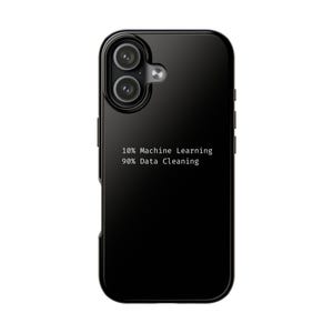 Cover per telefono a tema Data Science, umorismo sul Machine Learning, regalo per sviluppatori Python (nero lucido)