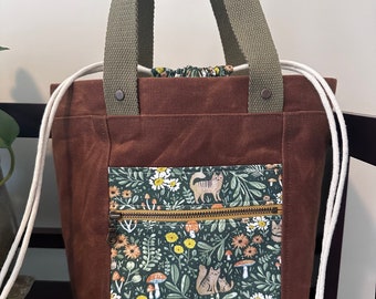 Firefly Tote, Project Size in Waxed Canvas