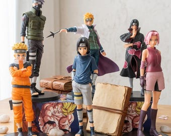 Set de figuras de PVC de Naruto Shippuden, 6 piezas: estatuas de Sasuke, Kakashi, Itachi, Pain y Sakura (coleccionables)