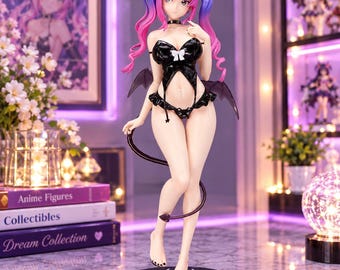 Figura de PVC de la súcubo brillante Momoko-chan a escala 1/6, estatua de anime de 28 cm.