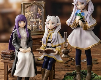 Set de figuras de fantasía de 14 cm: estatuas de PVC de chicas anime, modelos coleccionables estilo tapón de fideos.