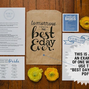 The Original Best Day Ever Wedding Digital Download / TODAY image 3