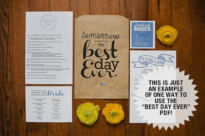 The Original Best Day Ever Wedding Digital Download / TODAY image 3
