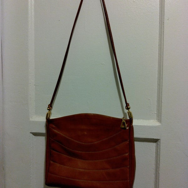 Vintage Cordovan Leather Lou Taylor Shoulder Bag