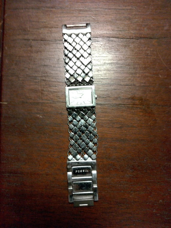 Vintage Stainless Steel Fossil Watch